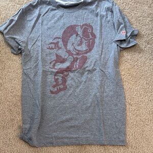 HOMAGE Gray and Red Short Sleeve Tee